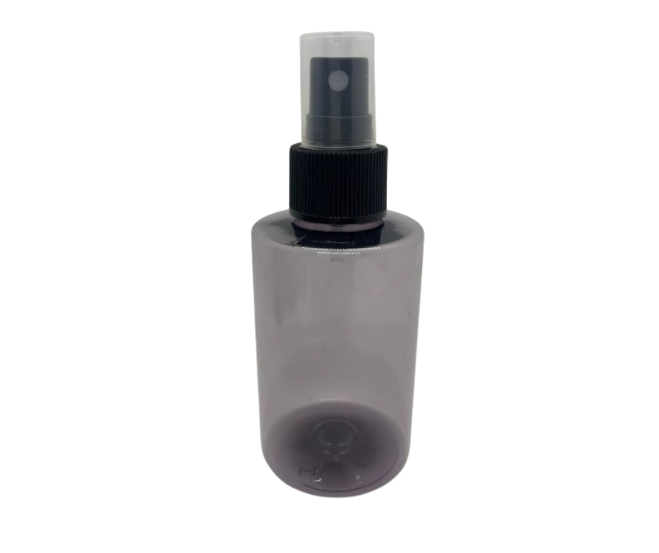 Envase atomizador spray negro capacidad 125ml PETcolor FUME . Medida 4,8X9,5CM